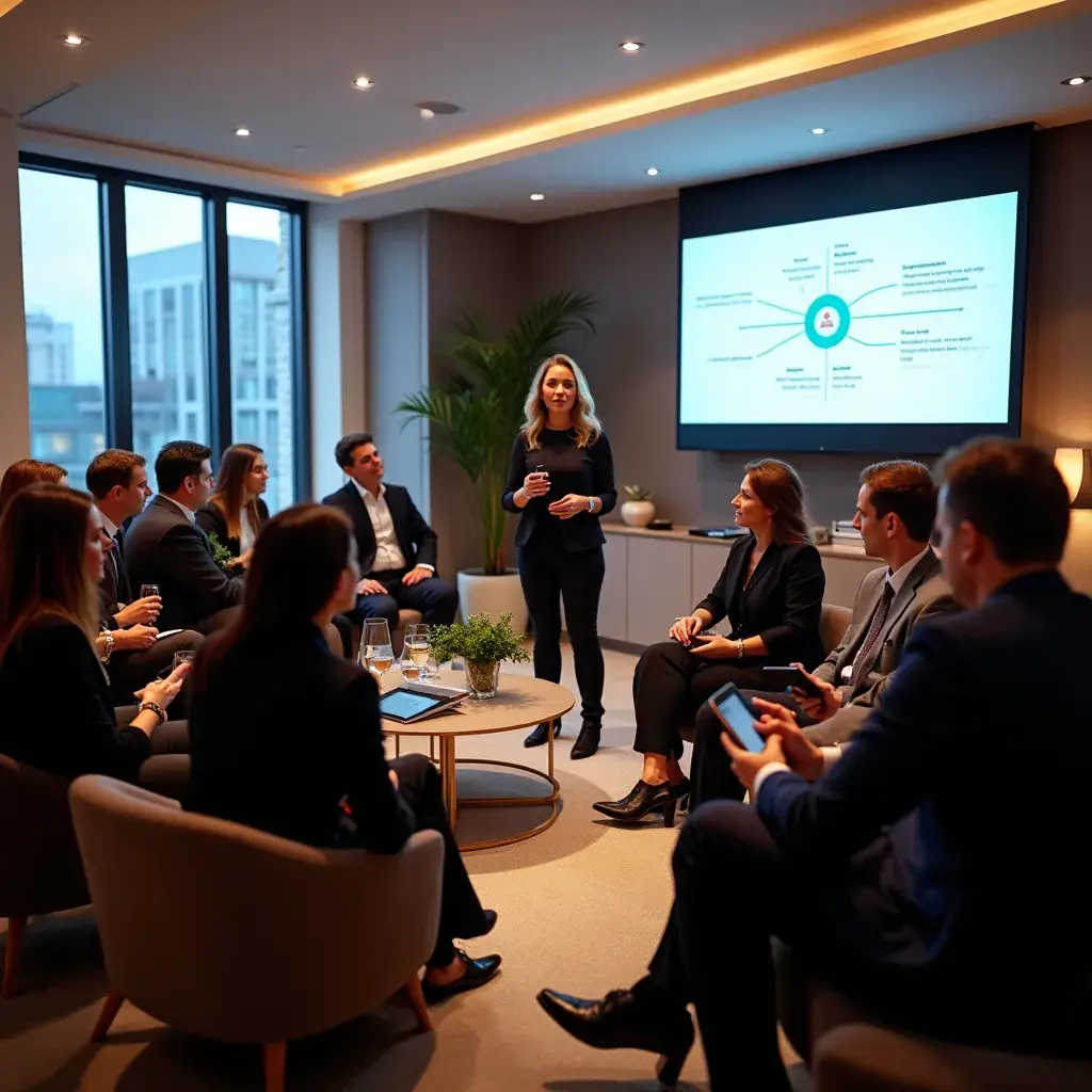 Professional business solutions illustration